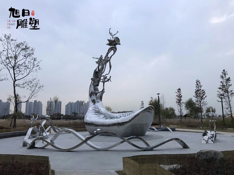 出口韓國首爾不銹鋼雕塑304材質高度10米